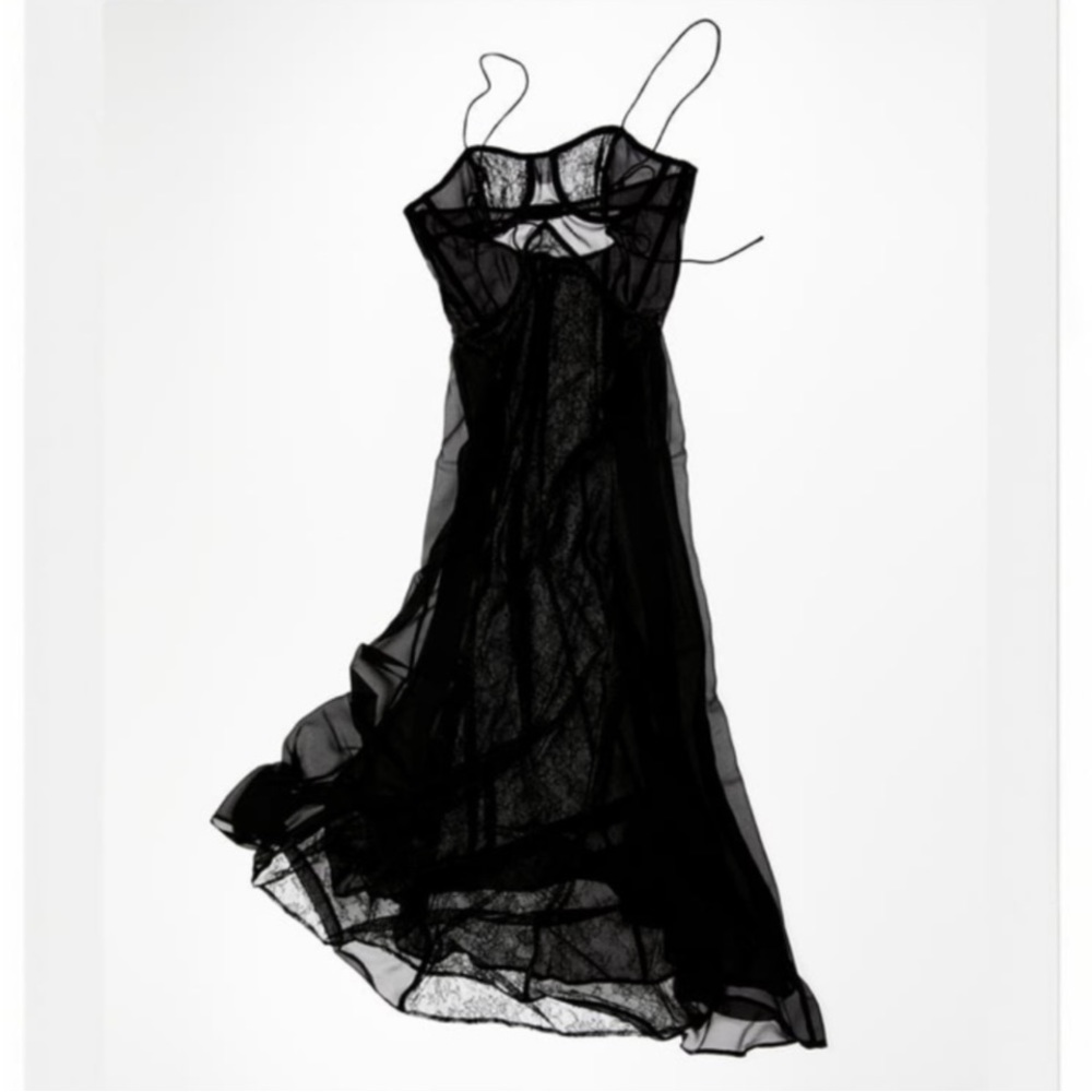 Zara LONG LACE DRESS